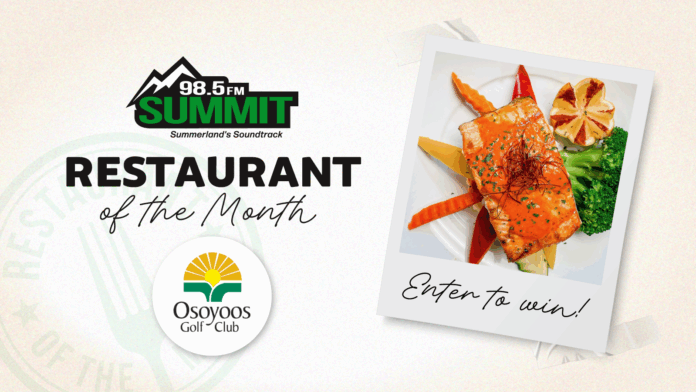 CHOR Promo - Restaurant of the Month - Osoyoos Golf Club contest banner